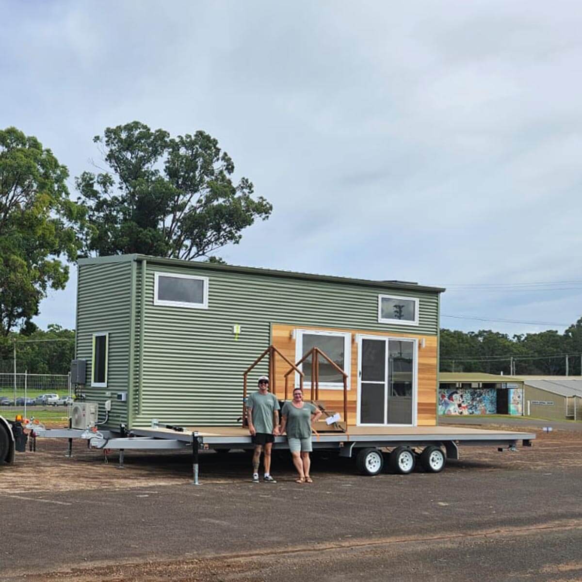 LJM Tiny Home delivered for display at the Tiny House Expo held in April